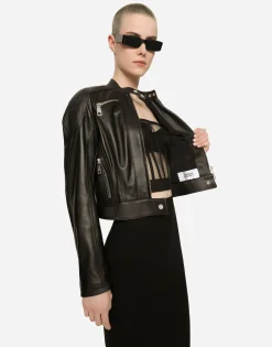 Nappa leather biker jacket