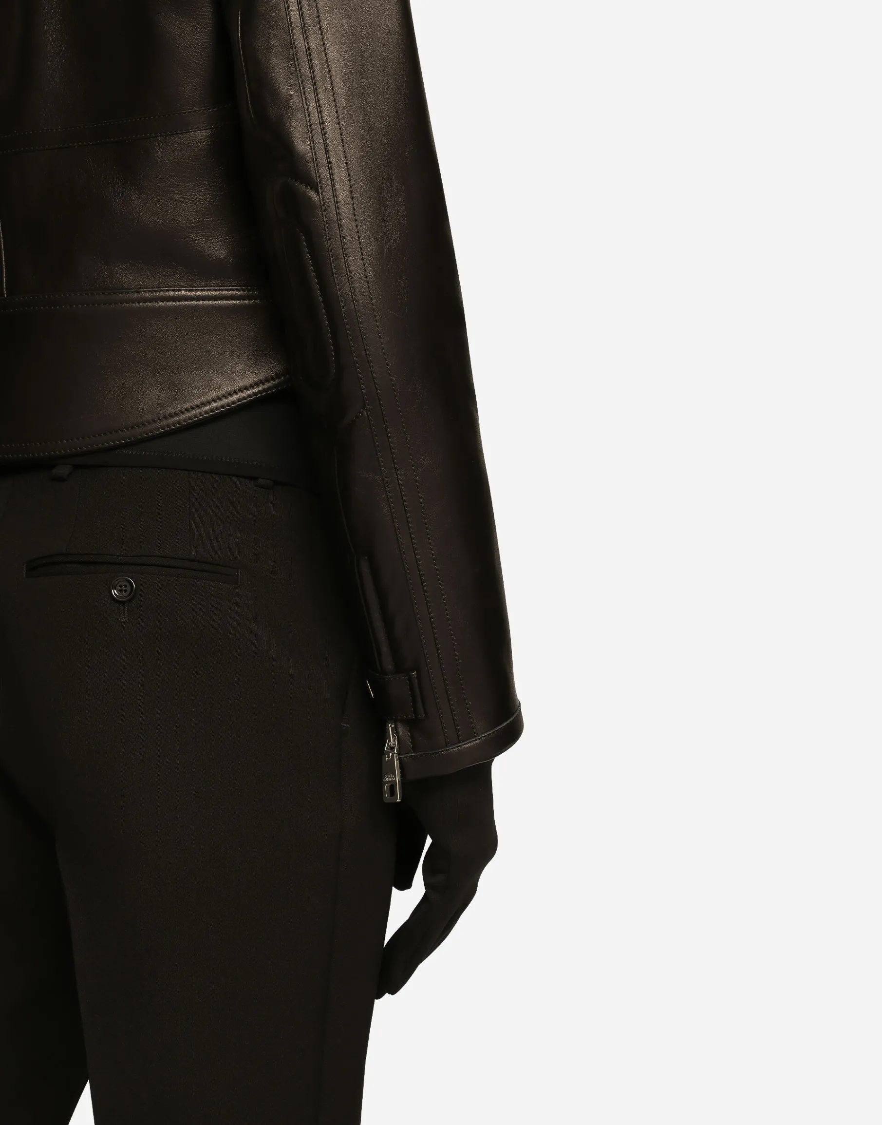 Nappa leather biker jacket