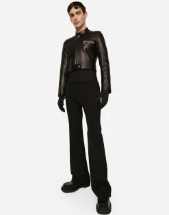 Nappa leather biker jacket