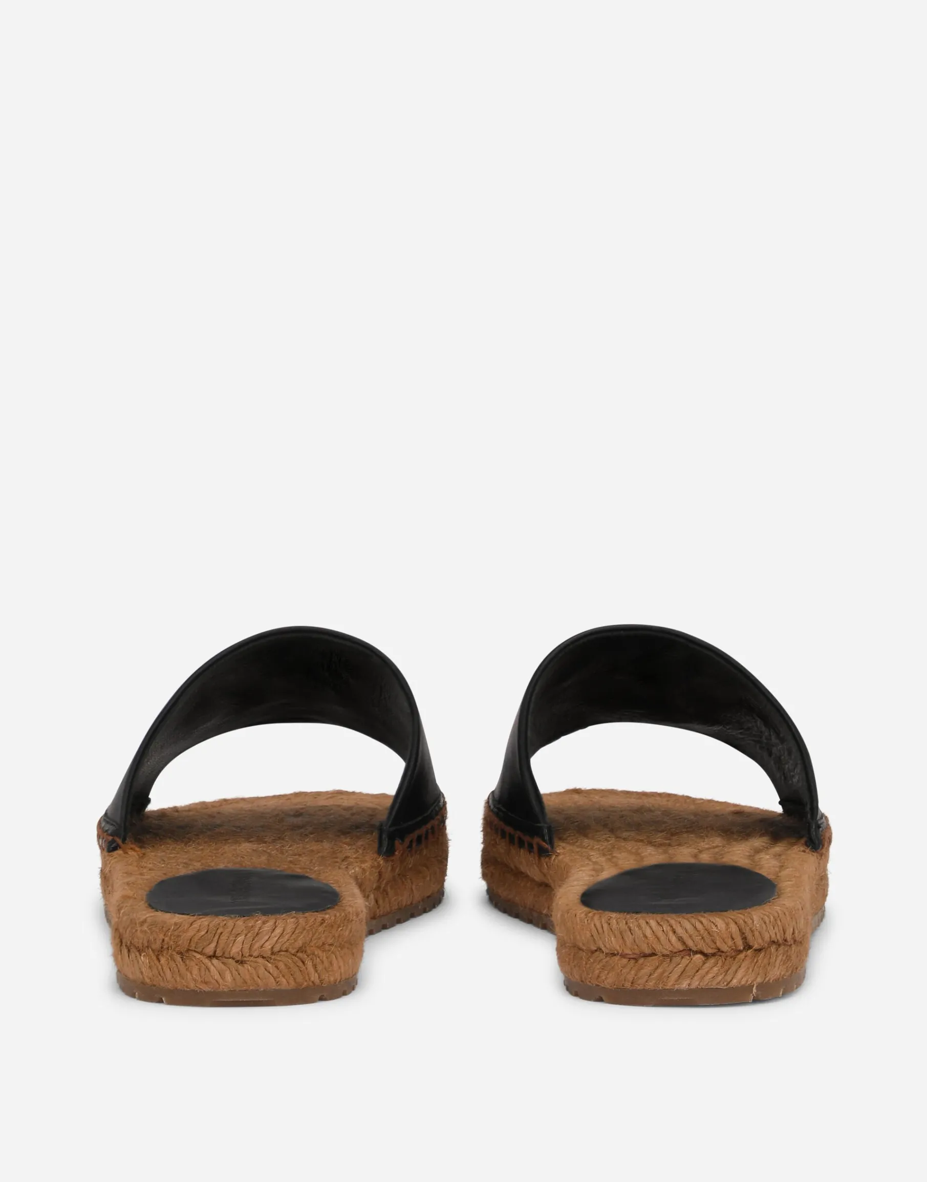 Nappa leather espadrille sliders with DG logo