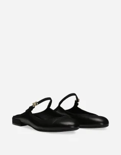 Nappa leather mules