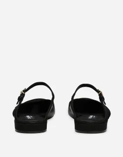 Nappa leather mules