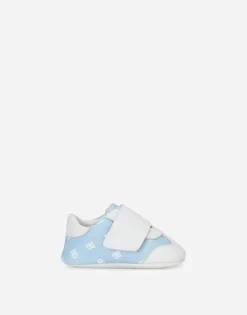 Nappa leather newborn sneakers with DG-logo print