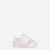 Nappa leather newborn sneakers with DG-logo print
