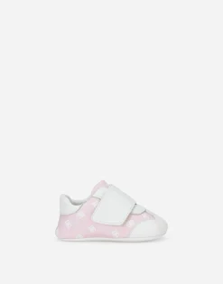 Nappa leather newborn sneakers with DG-logo print