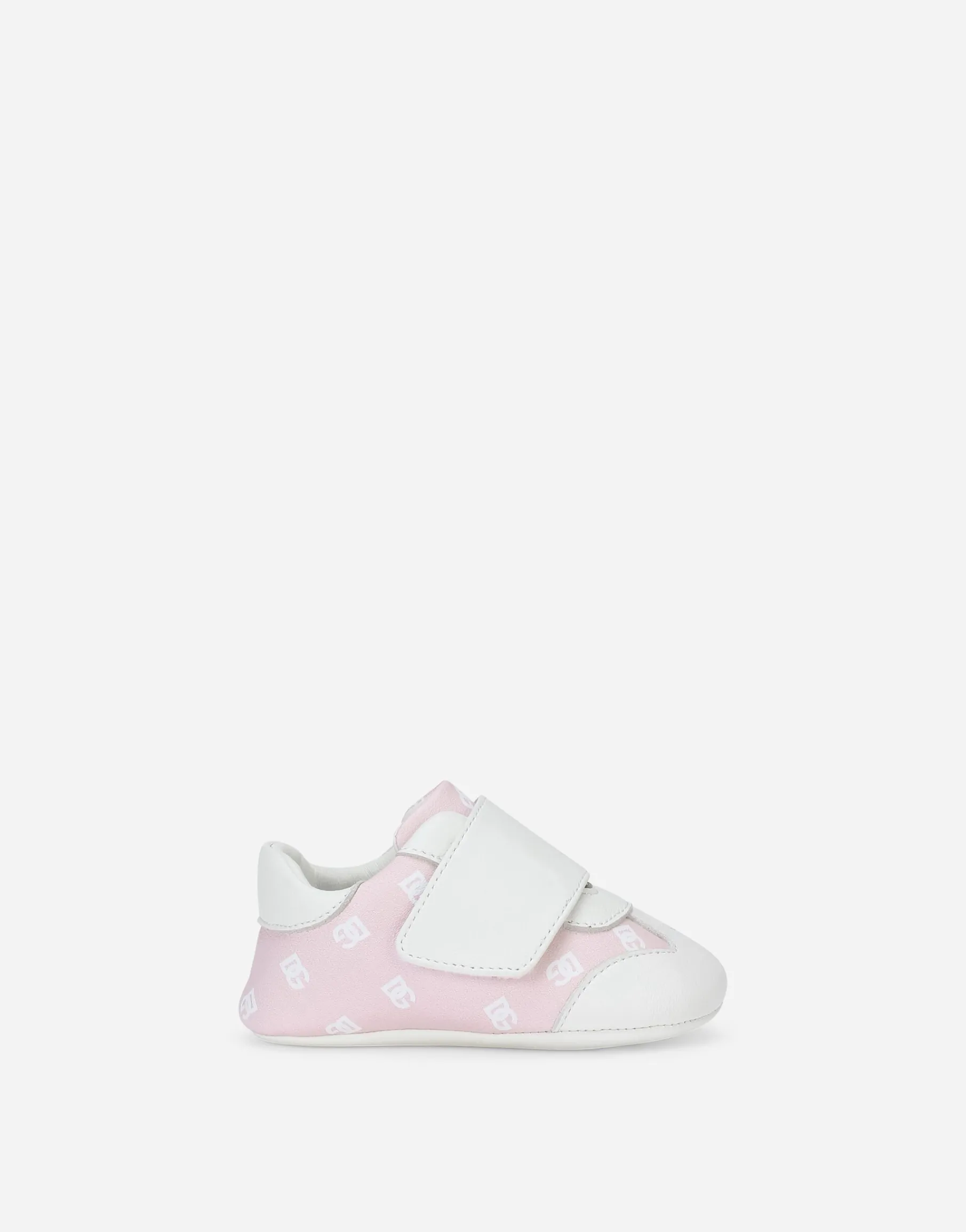 Nappa leather newborn sneakers with DG-logo print