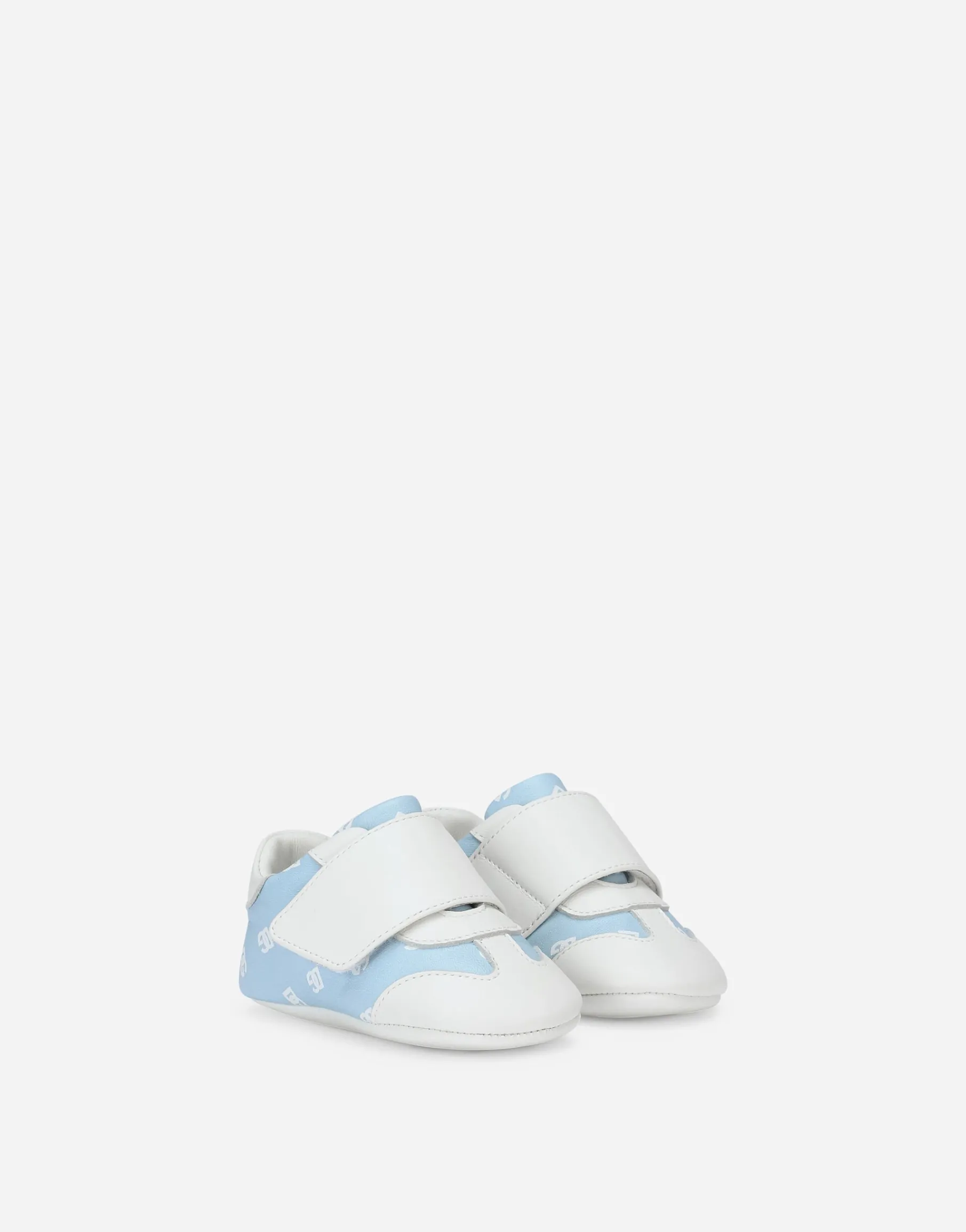 Nappa leather newborn sneakers with DG-logo print