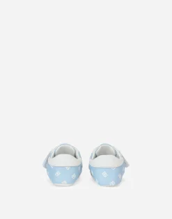 Nappa leather newborn sneakers with DG-logo print