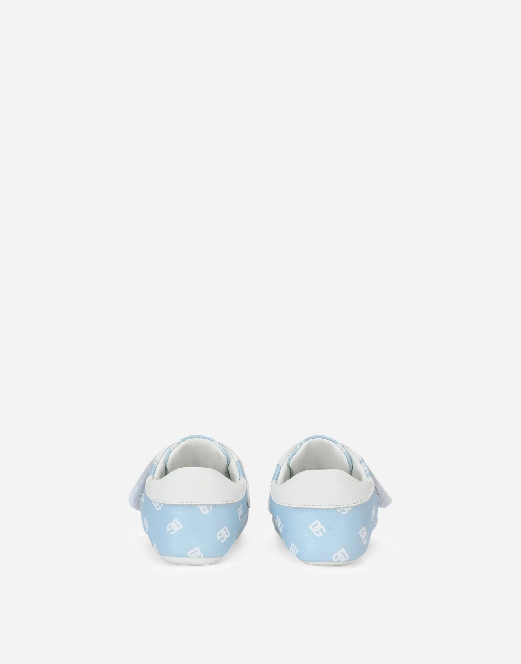 Nappa leather newborn sneakers with DG-logo print
