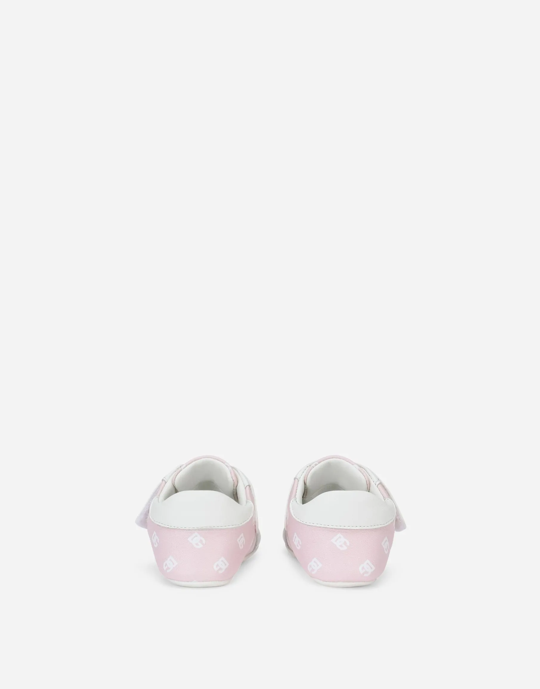 Nappa leather newborn sneakers with DG-logo print