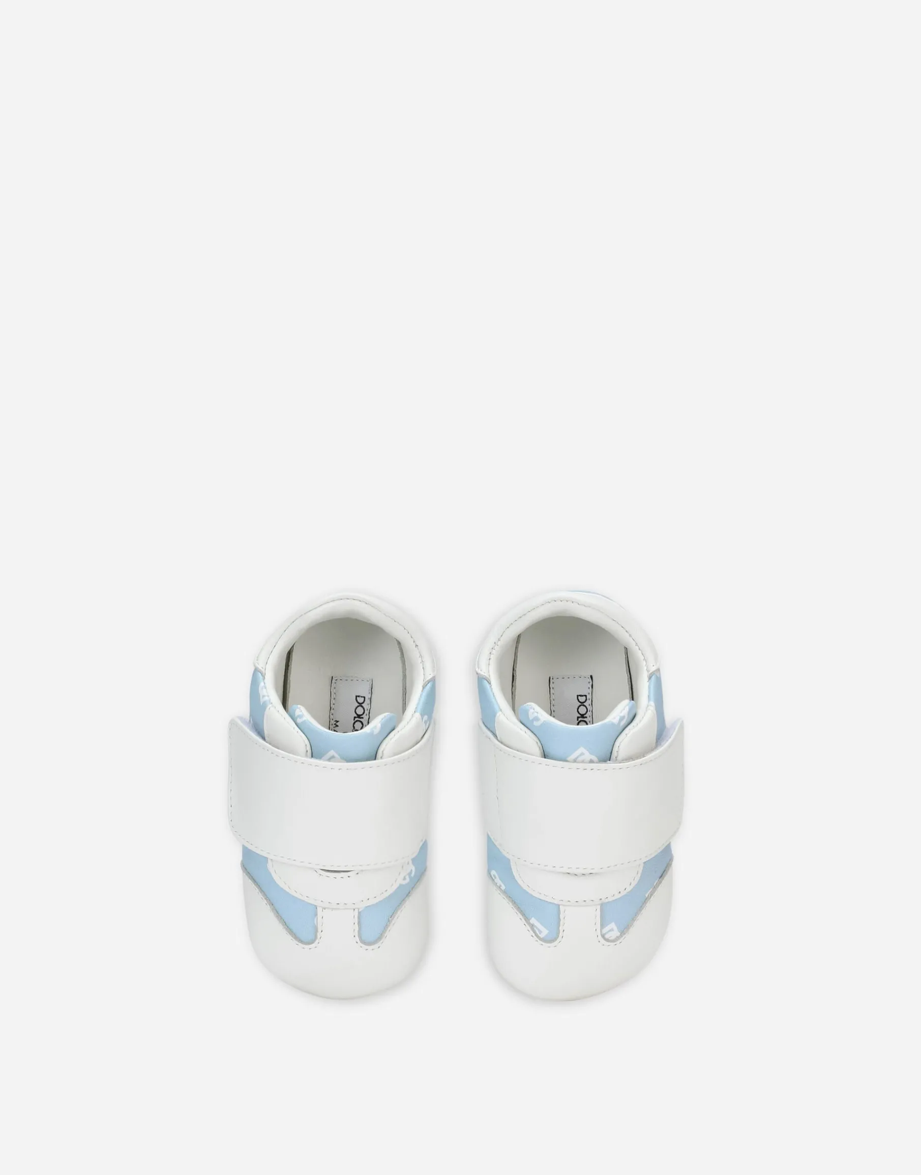 Nappa leather newborn sneakers with DG-logo print