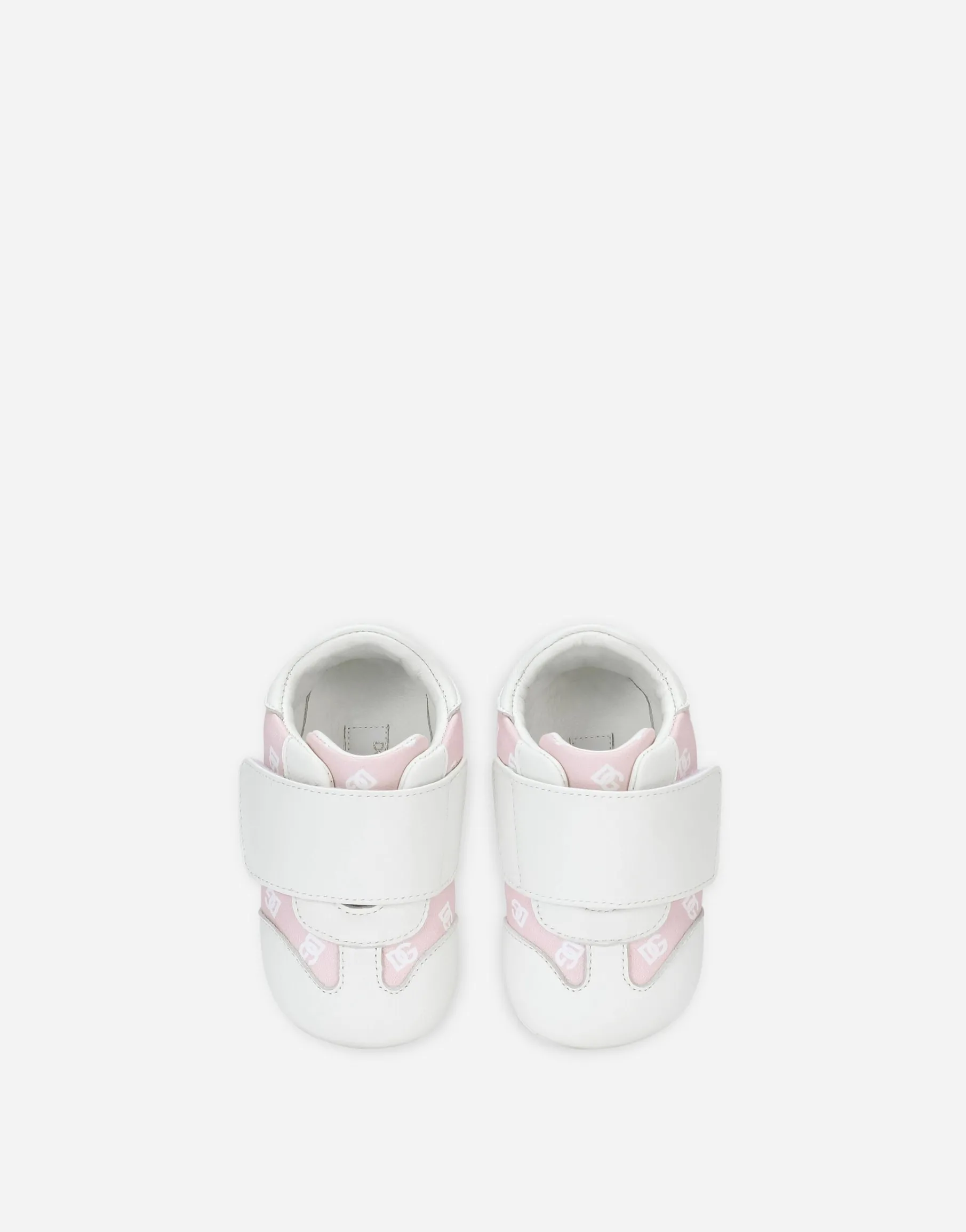 Nappa leather newborn sneakers with DG-logo print