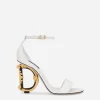 Nappa leather sandals with baroque DG detail