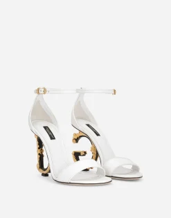 Nappa leather sandals with baroque DG detail