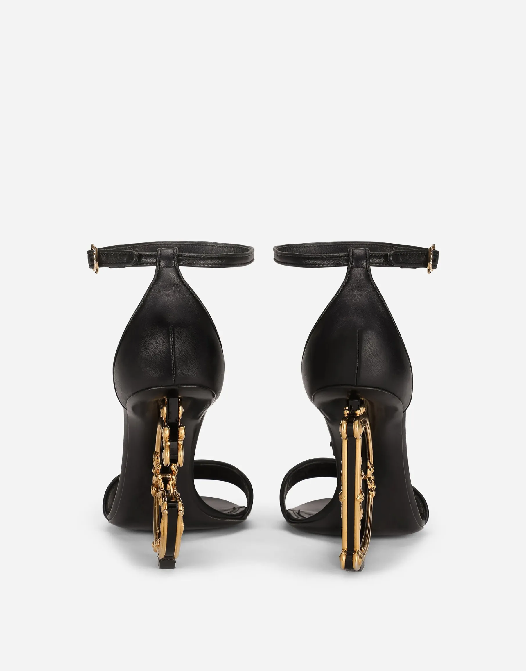 Nappa leather sandals with baroque DG detail