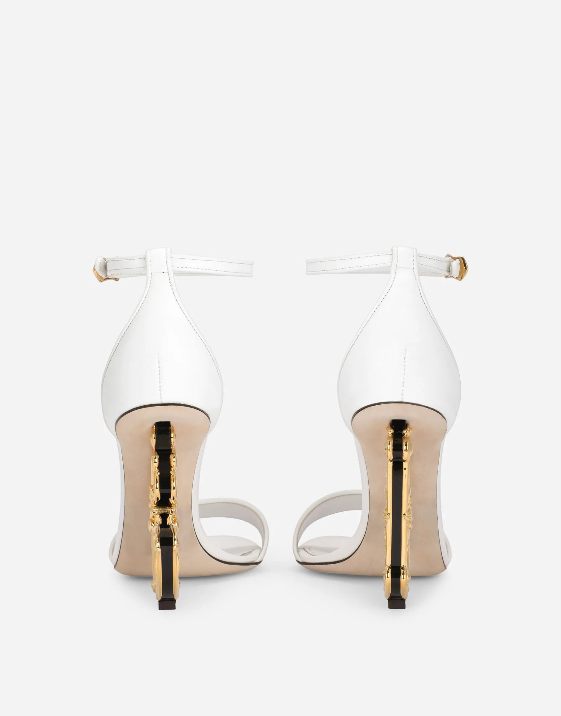Nappa leather sandals with baroque DG detail