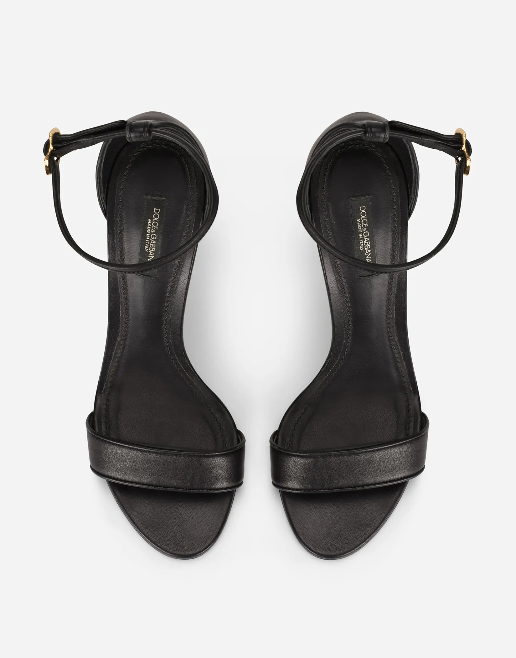 Nappa leather sandals with baroque DG detail