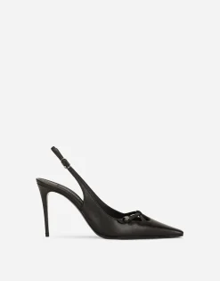 Nappa leather slingbacks