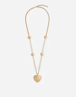 Necklace with DG logo and heart pendant