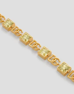 Necklace with DG logo and rhinestones