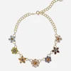 Necklace with floral decorative elements