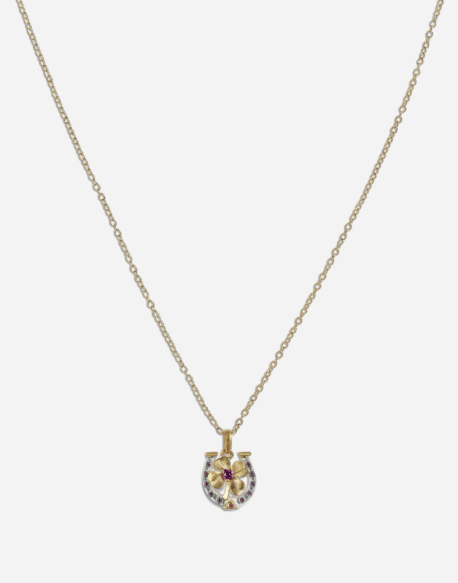 Necklace with good luck charm