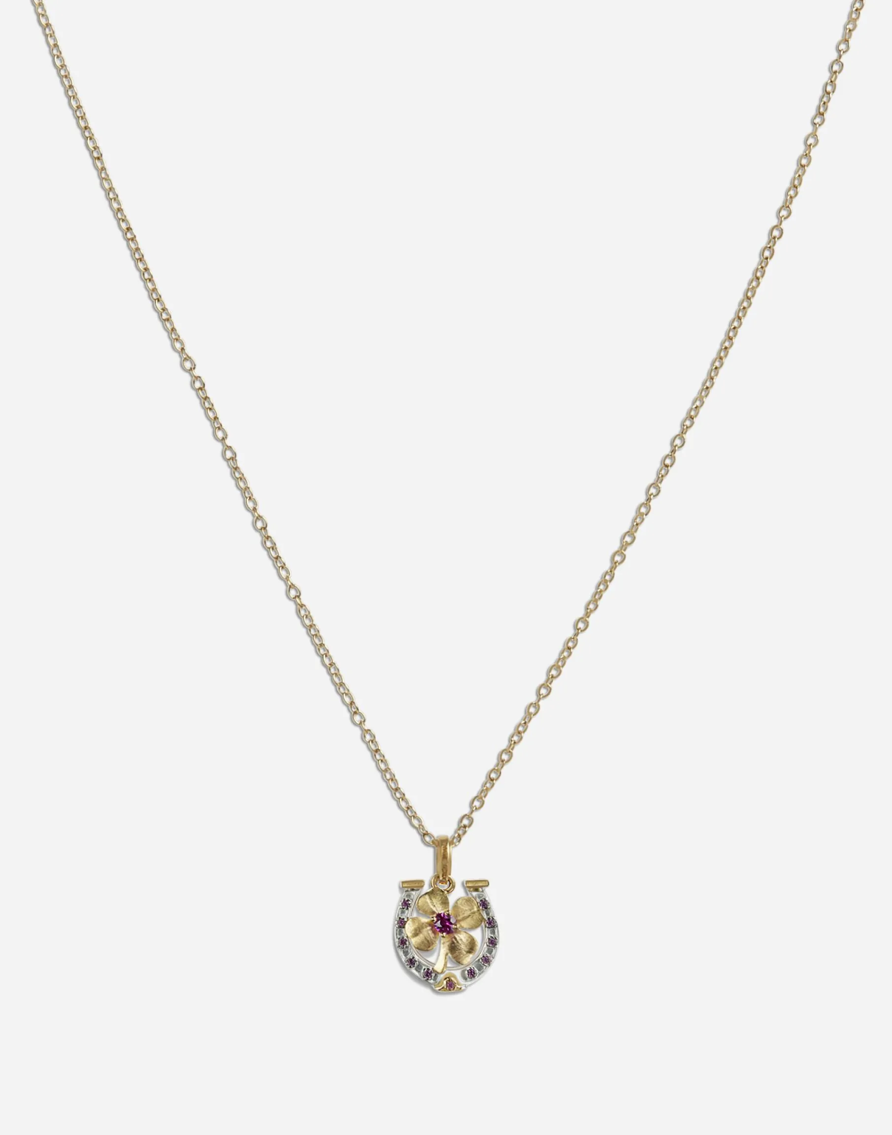 Necklace with good luck charm