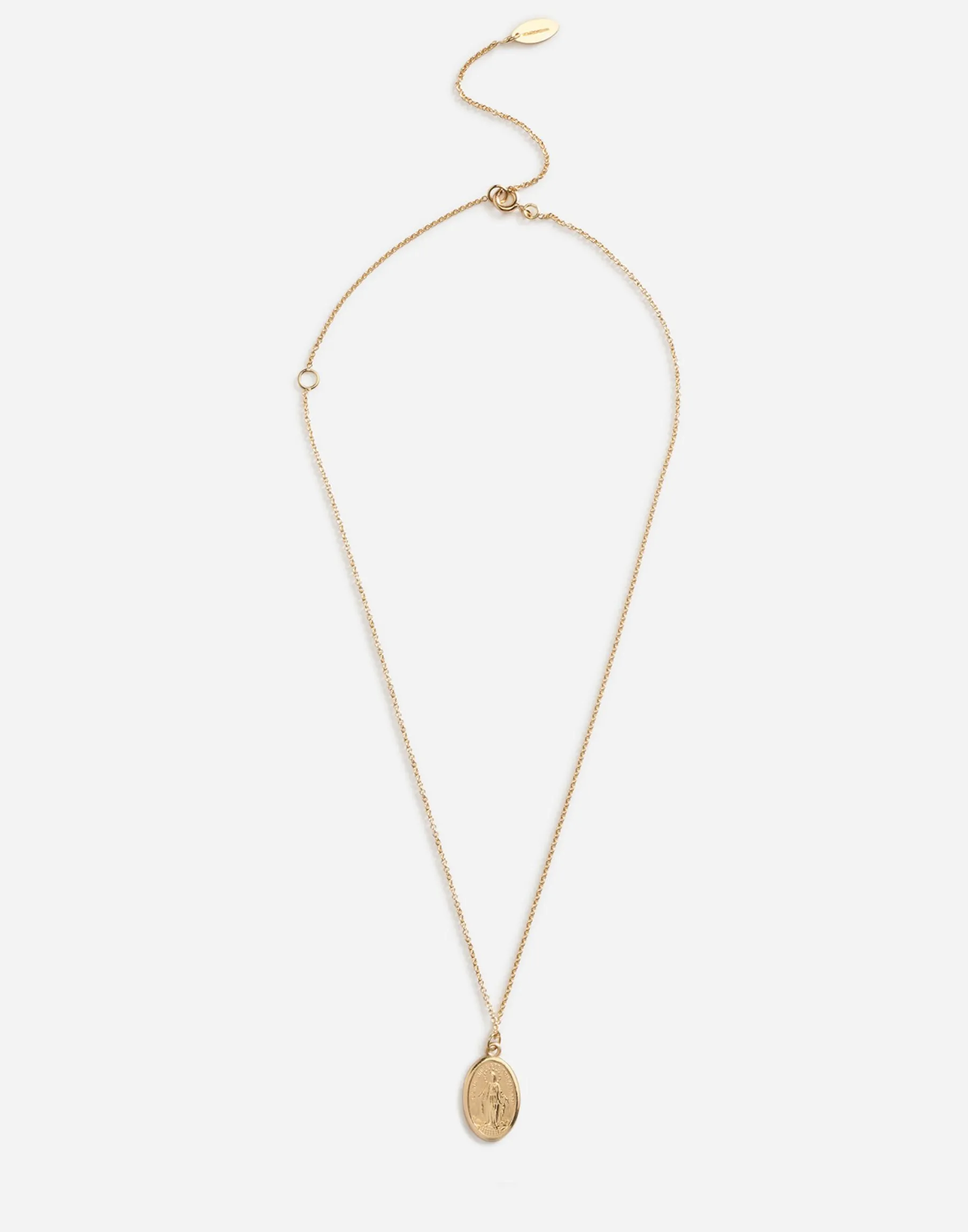 Necklace with Virgin Mary medallion