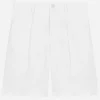 Non-stretch linen shorts
