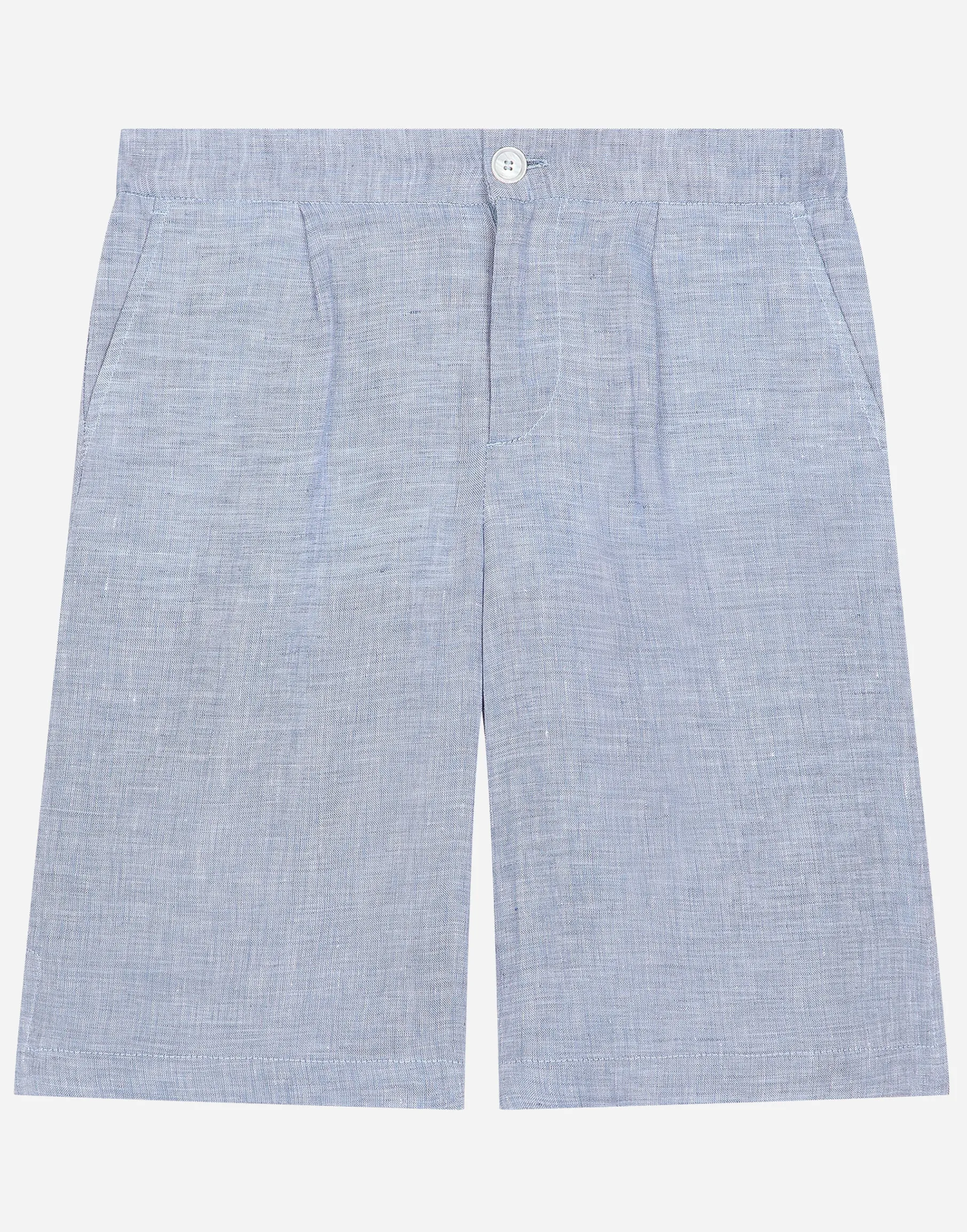 Non-stretch linen shorts