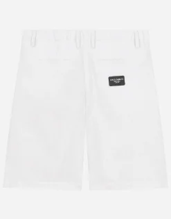 Non-stretch linen shorts