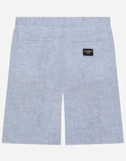 Non-stretch linen shorts