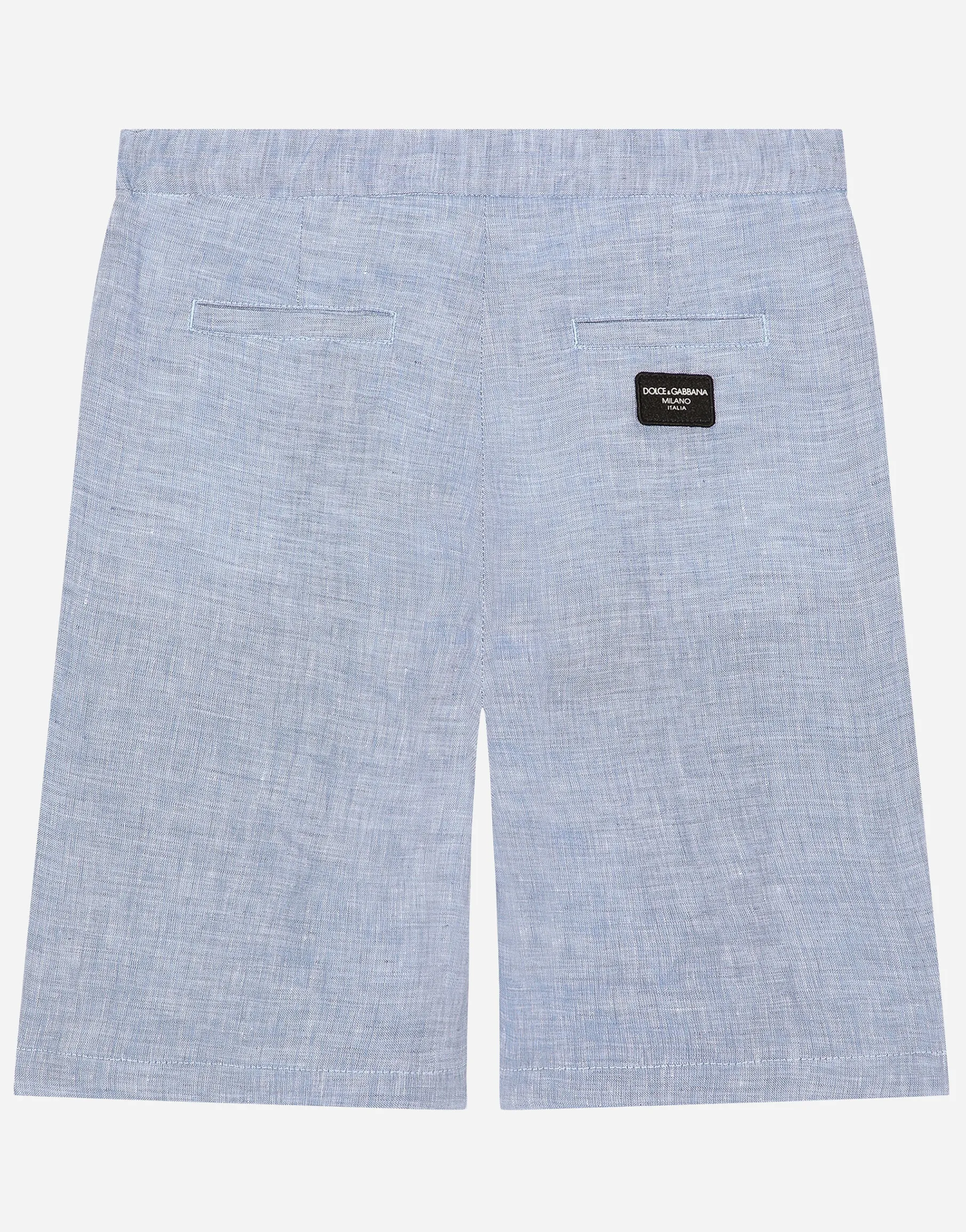 Non-stretch linen shorts