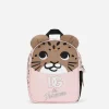 Nylon backpack with all-over logo print