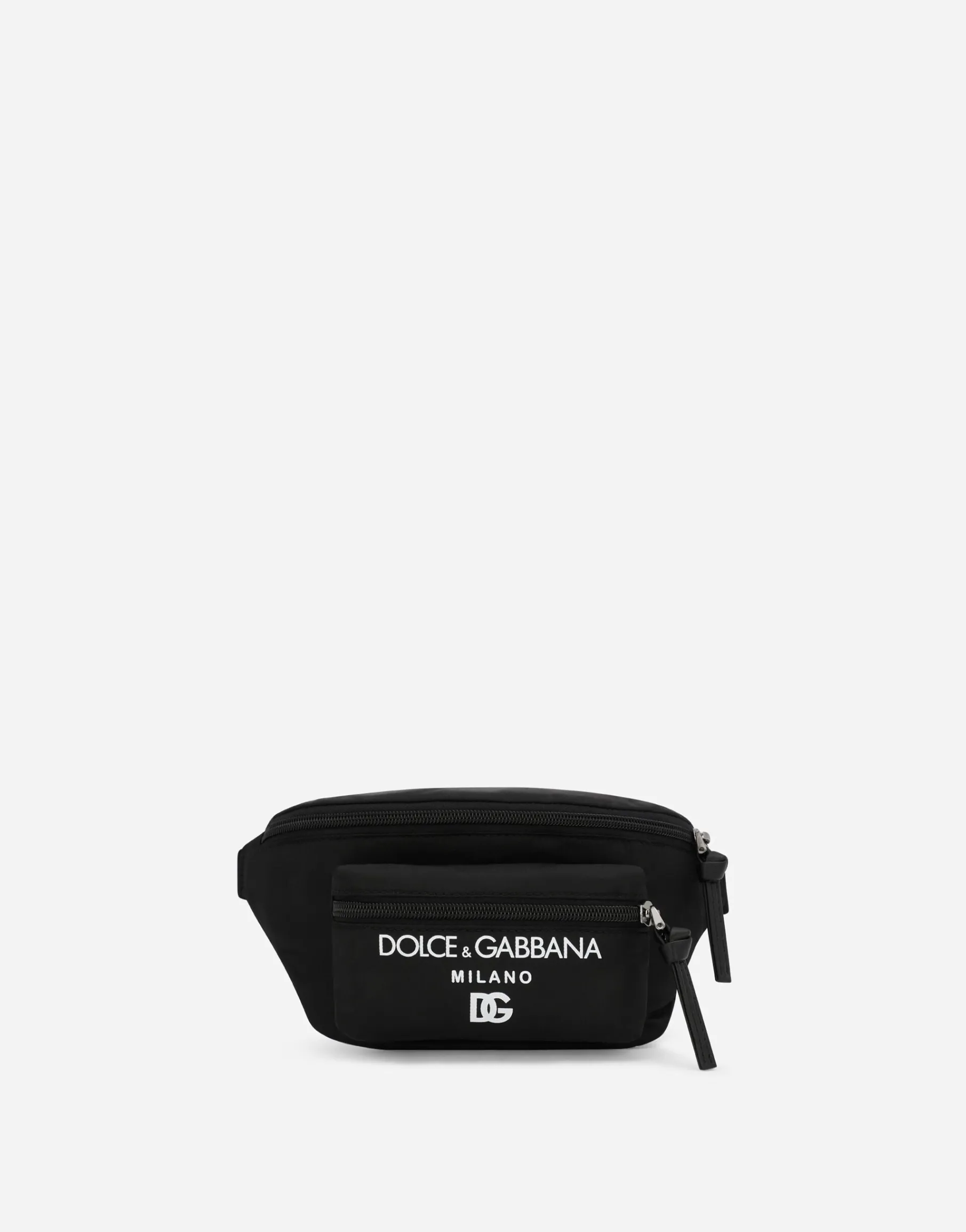 Nylon belt bag with Dolce&Gabbana Milano print