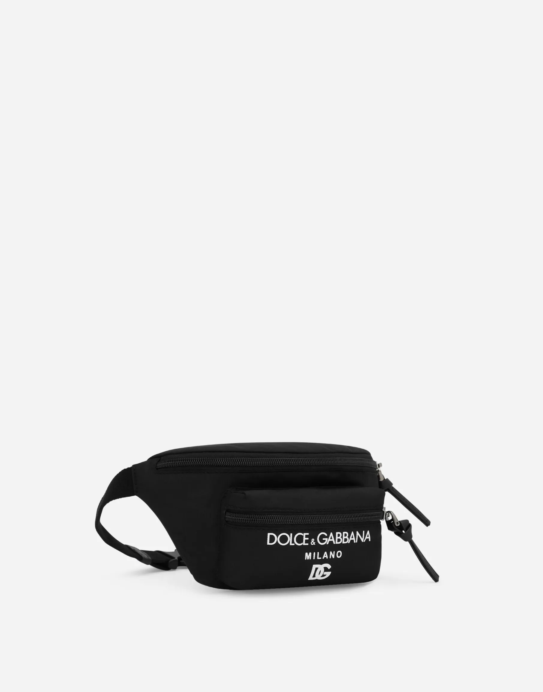 Nylon belt bag with Dolce&Gabbana Milano print