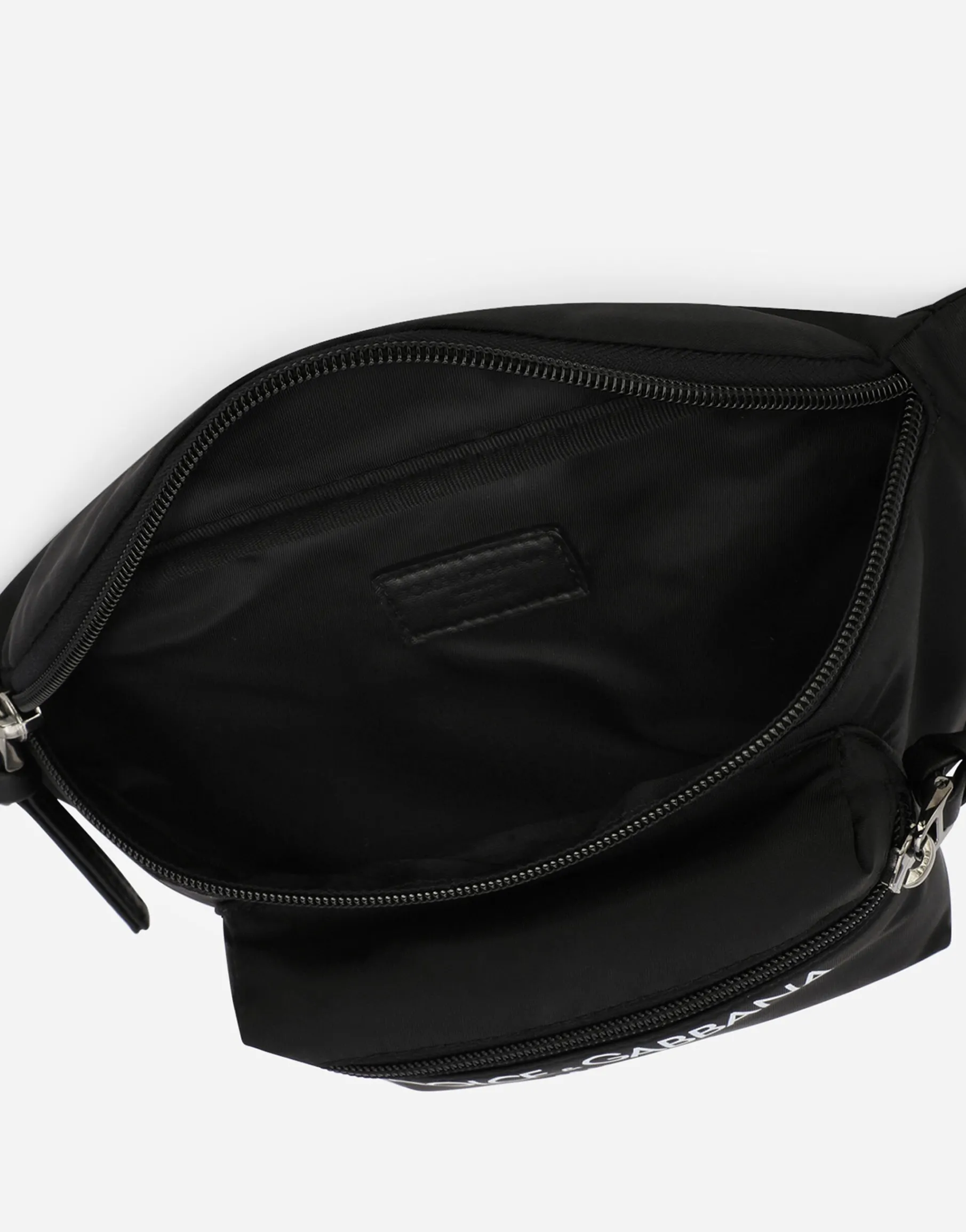 Nylon belt bag with Dolce&Gabbana Milano print