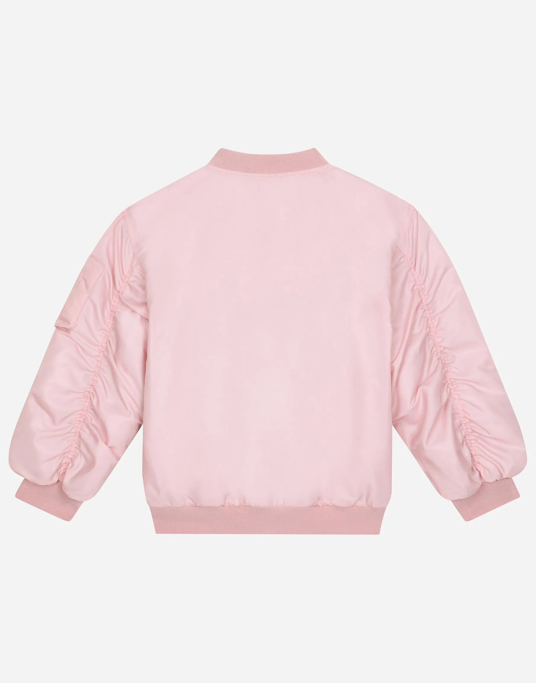 Nylon bomber jacket with logo tag