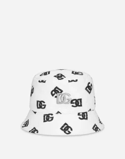Nylon bucket hat with DG logo print