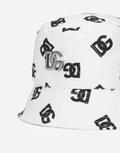 Nylon bucket hat with DG logo print
