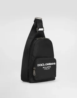 Nylon crossbody backpack