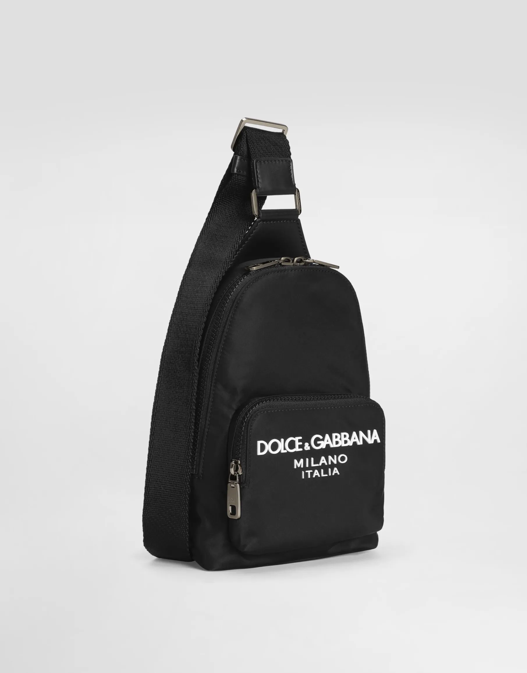 Nylon crossbody backpack
