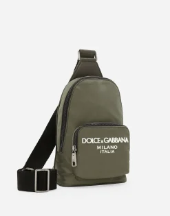 Nylon crossbody backpack
