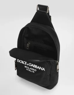 Nylon crossbody backpack