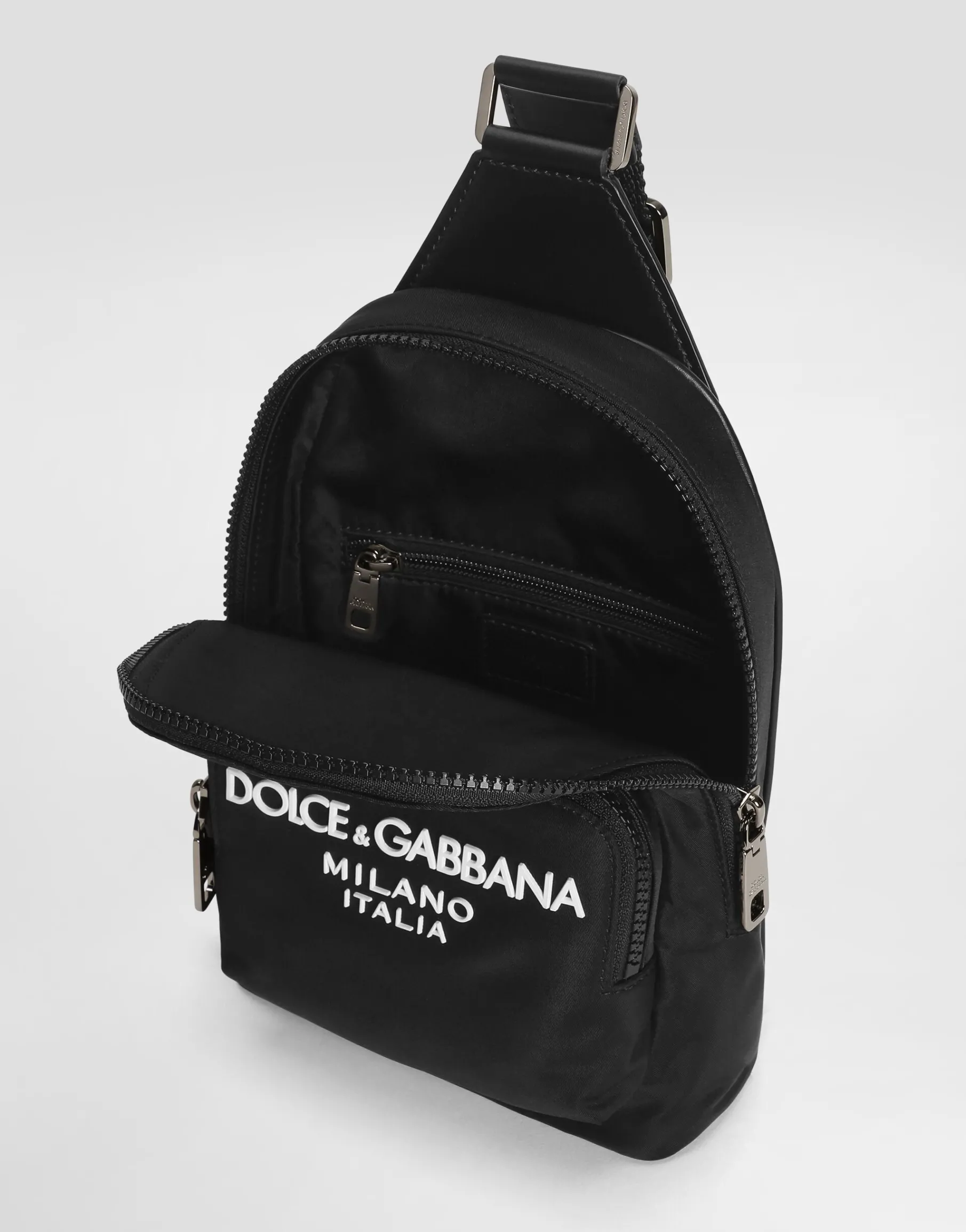 Nylon crossbody backpack