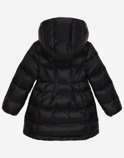 Nylon down jacket with DG logo