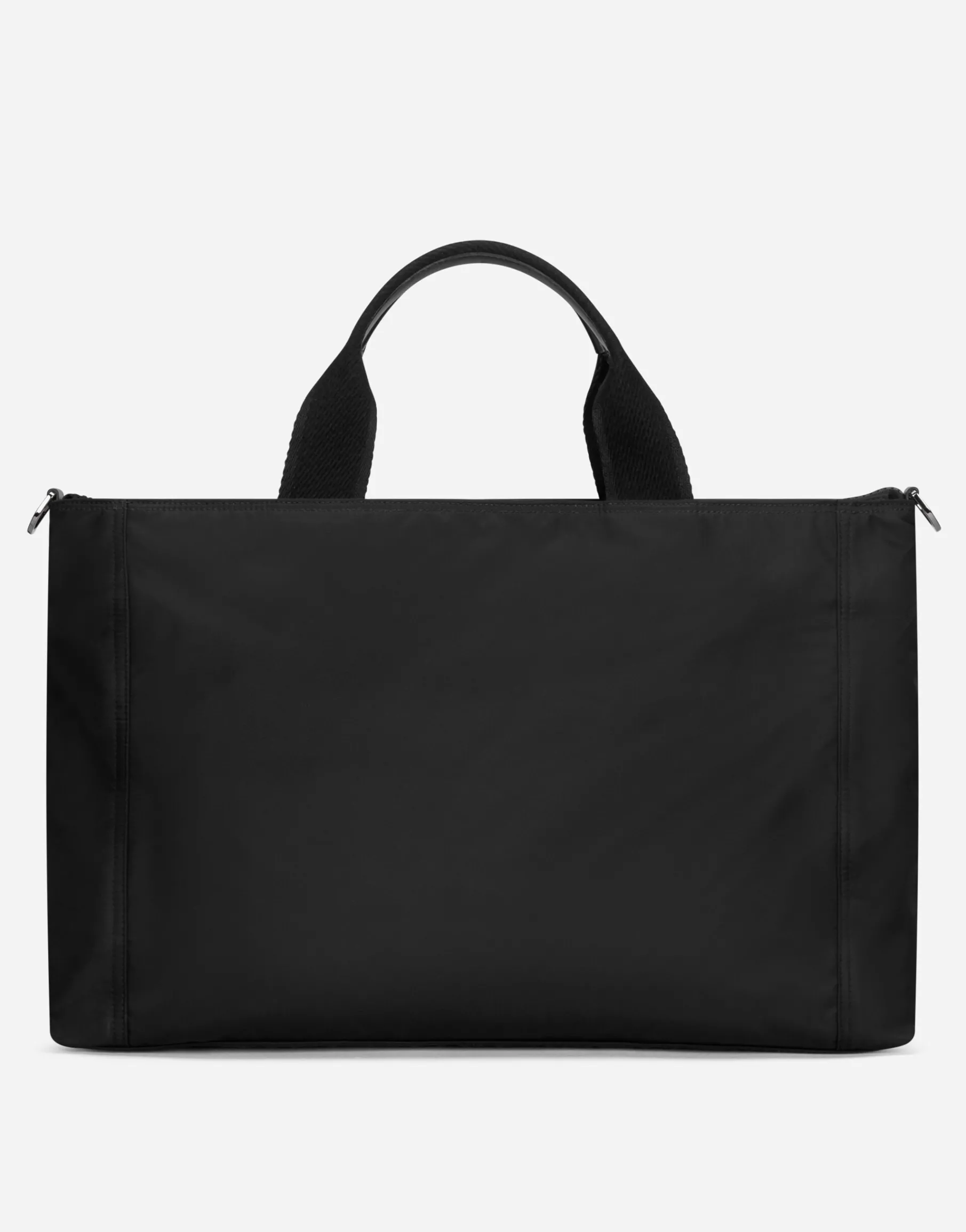 Nylon holdall with rubberized logo