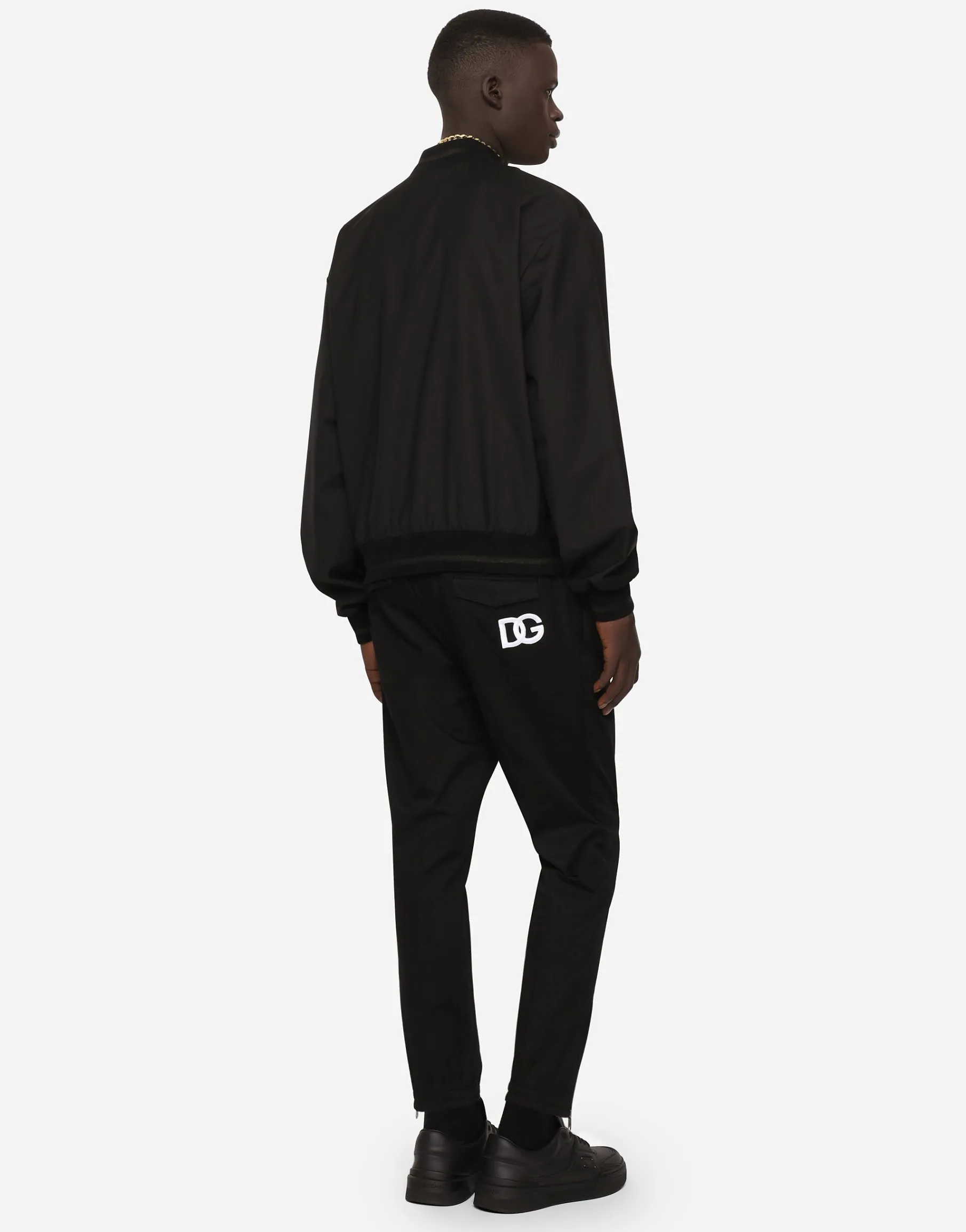 Nylon jacket with heraldic DG patch