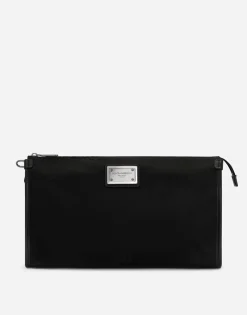 Nylon pouch with logo