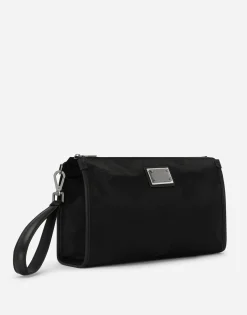 Nylon pouch with logo